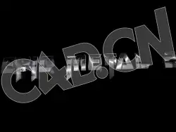 C4D史诗金属电影标题字电影片头文字标题文字模型 Epic Metal2 3d model