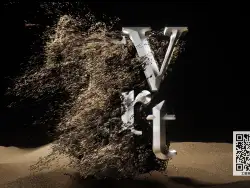 C4D一招课堂——XP粒子 流沙字教程