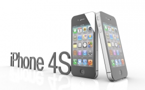 黑色和白色苹果4S手机C4D模型 iphone 4s model