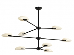 丰富灿烂品牌飞行员8吊灯3D模型素材下载Pilot 8 Chandelier by Rich Brilliant Willin