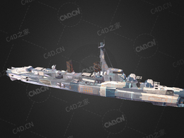 英国皇家海军萤火虫号驱逐舰地中海舰队G级驱逐舰C4D模型下载Fly Fire 3d model