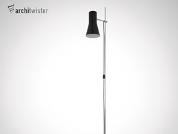 黑色落地灯C4D模型 Floor lamp