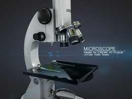 高精度显微镜C4D模型-Microscope for CINEMA 4D