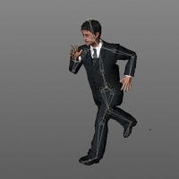 商业男士C4D绑定(跑步动作)模型 man 08