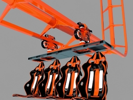 游乐场过山车设备C4D模型 Cinema 4D 3D Model Roller Coaster