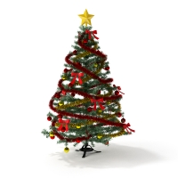 圣诞树C4D模型 Christmas tree 3D model