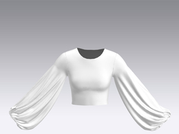 c4d模型女性衣服上衣Sleeves-4