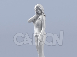 低面多边形卡通人物站着的正装女性模型