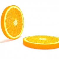 橙子C4D模型 orange thin slice