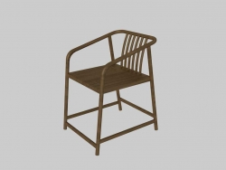 无名茶室（四）C4D室内书房新中式家具客人椅建模思路及模型