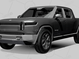 美国Rivian-r1t冒险电动探险车2022款C4D汽车模型下载