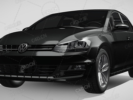 大众高尔夫tsi-bluemotion家用汽车轿车2012款C4D汽车模型下载