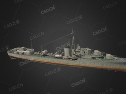 西班牙皇家海军雷电号驱逐舰C4D模型下载Lightning 3d model