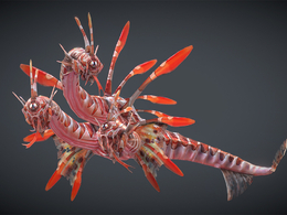 三头海洋怪物leonine-hydra