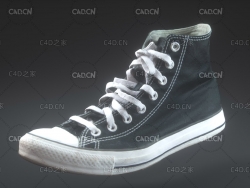 美国**帆布鞋匡威C4D模型 CONVERSE