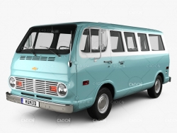雪佛兰面包车 Chevrolet Sport Van 1968 3D model