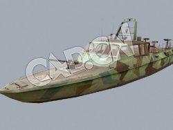 C4D海军舰艇军舰舰船-自由巡逻艇模型 Freedom Patrol Boat 3d Model