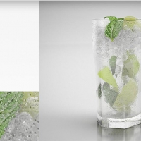 一杯薄荷饮料C4D模型 Mint drink 3D model