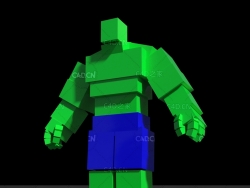 立方体像素卡通人物模型 Jakkt