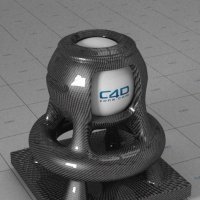 C4D VRAY材质：Carbonio Riflettente
