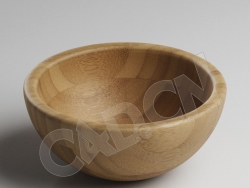 C4D木碗模型 WoodBowl