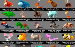 卡通动物Maya模型 3D3store.com 26 Animals Collection. All Rigged