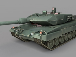 坦克模型 联邦德国豹I式主战坦克C4D模型 Leopard trask