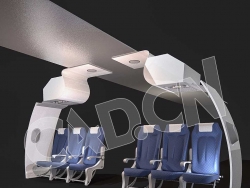 C4D飞机舱内部座椅模型 Airplane-Interior 3d model
