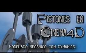 C4D机械活塞动画教程 PISTONES MECANICOS CINEMA 4D