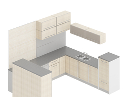 整体厨房厨柜c4d模型Kitchen cabinet - 046