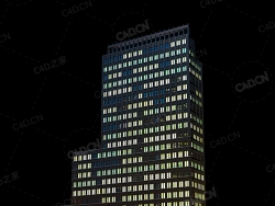 夜间摩天大楼办公楼写字楼C4D模型 Archmodels Vol.103_Night Skyscrapers - model-36