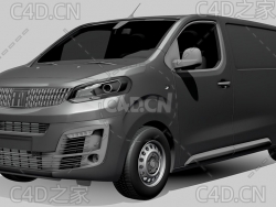 菲亚特汽车MPV面包车商务车2022款C4D汽车模型下载