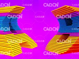 C4D波动的条形文字动画工程 C4D Beginner Animation Title Animation