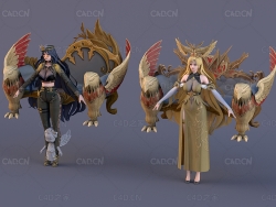 神鹰宝座女王游戏角色人物C4D模型Zeus - 3D Model