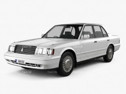 1991款丰田皇冠汽车 Toyota Crown 1991 3D model