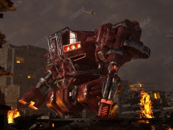 科幻机甲战士烈焰战火机甲模型