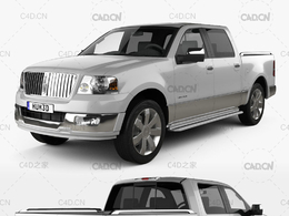 林肯皮卡汽车C4D模型 Humster3D - Lincoln Mark LT 2005 - 3DModel