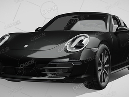 保时捷911-targa-4s豪华汽车跑车超跑2014款C4D汽车模型下载