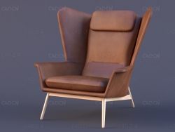 意大利奢侈家具汉米尔顿扶手椅C4D模型Armchair Hamilton