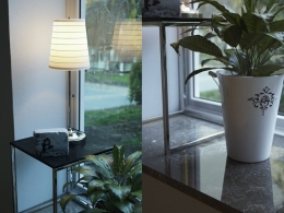 C4D Octane Renderer室内窗前台灯渲染模型