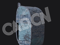 C4D生锈科幻金属厢体造型模型 KB3D_HEM_BldgLG_F_grp