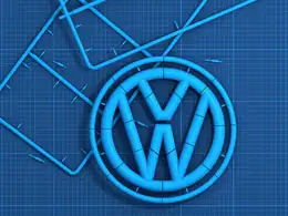 C4D大众塑料标志创意工程文件 VW plastic logo