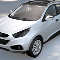 现代途胜C4D模型 HYUNDAI IX35 TUCSON 3D MODEL