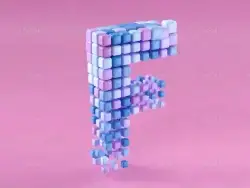 C4D像素字母F动画教程 Letter F MoGraph Voxel Animation Tutorial
