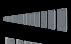 HTC手机白模C4D模型 HTC touch diamond