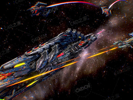 C4D异型战争战舰太空船科幻飞行器飞船模型Alien Wars