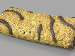 巧克力蛋卷C4D模型 Chocolate Cana