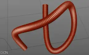 C4D螺纹管建模教程 Corrugated Pipes with Spline Wrap and Cloner