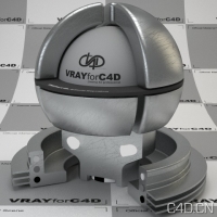 vray for c4d材质：Metal slightly scatched 001