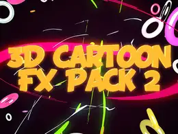 C4D三维卡通MG动画元素第二套 3D Cartoon FX Pack 2